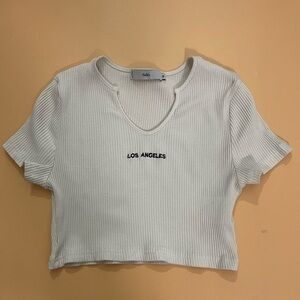ADIKA Embroidered Los Angeles Crop Top